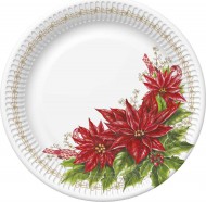 Papírový talíř velký Poinsetia - zvětšit obrázek
