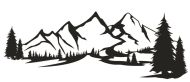 Samolepky na zeď Černé hory 32 × 60 cm