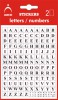 Písmena A-Z, výška 5 mm - černá + bonus