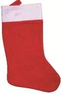 Punčocha mikulášská 43 cm, červenobílá