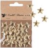 Hvězdičky látkové zlaté 2 cm, 30 ks v sáčku