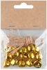 Rolničky zlaté 1,5 cm s provázkem, 15 ks v sáčku