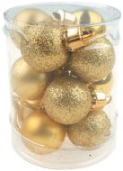 Baňky mini zlaté, plastové 2,5cm