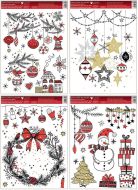 Okenní fólie barevná Vánoce 30×42 cm, 4druhy - zvětšit obrázek