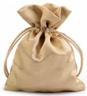 Dárkový pytlík 9,5x13 cm saténový, zlatý - zvětšit obrázek