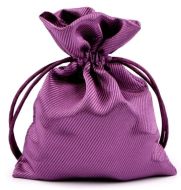 Dárkový pytlík 9,5x13 cm saténový, fialový - zvětšit obrázek