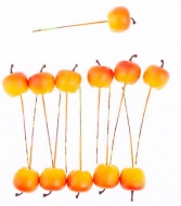 Dekorace jablíčka s drátkem - oranžová - zvětšit obrázek