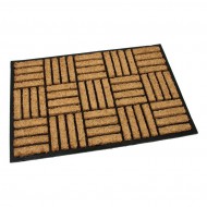 Gumová kokosová vstupní rohož Lines - Squares - 90 x 60 x 2,2 cm - zvětšit obrázek