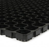 Gumová venkovní vstupní rohož FLOMA Honeycomb - 100 x 150 x 2,2 cm