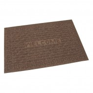 Hnědá textilní vstupní rohož Welcome - Deco - 90 x 60 x 1 cm - zvětšit obrázek