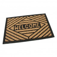 Kokosová čisticí venkovní vstupní rohož FLOMA Welcome - Rectangle - délka 40 cm, šířka 60 