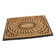 Kokosová čisticí venkovní vstupní rohož FLOMA Flower - Deco - délka 45 cm, šířka 75 cm, vý