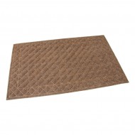 Hnědá textilní vstupní rohož Bricks - Squares - 75 x 45 x 1 cm - zvětšit obrázek