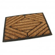 Kokosová čisticí venkovní vstupní rohož FLOMA Rectangle - Stripes - délka 40 cm, šířka 60 
