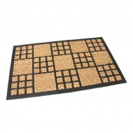 Gumová kokosová vstupní rohož Square Mix - 75 x 45 x 1 cm - zvětšit obrázek