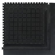 Černá podlahová protiúnavová protiskluzová rohož (roh) - 55 x 55 x 2 cm