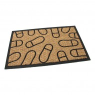 Kokosová čisticí venkovní vstupní rohož FLOMA Rectangle - Traces - délka 45 cm, šířka 75 c