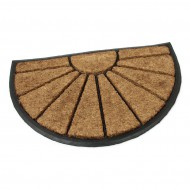 Kokosová čisticí venkovní vstupní půlkruhová rohož FLOMA Sun - délka 45 cm, šířka 75 cm, v
