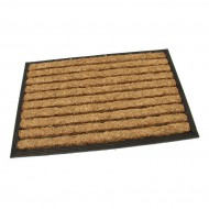 Kokosová čisticí venkovní vstupní rohož FLOMA Stripes - délka 40 cm, šířka 60 cm, výška 2,