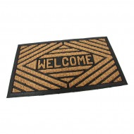 Kokosová čisticí venkovní vstupní rohož FLOMA Welcome - Rectangle - délka 45 cm, šířka 75 