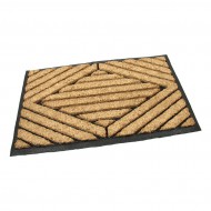 Kokosová čisticí venkovní vstupní rohož FLOMA Rectangle - Stripes - délka 45 cm, šířka 75 