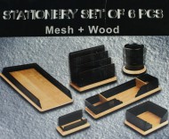 Kancelářský set drátěný + dřevo - zvětšit obrázek