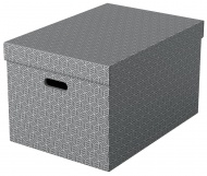 Esselte Home úložný box velikost L, set 3 ks, šedá