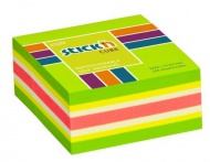 Samolepící minikostka Stickn, 51x51 mm, mix neon zelený, 250 lístků
