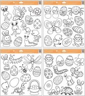 Předlohy na adhezní fólii 30 x 33,5 cm, Velikonoce