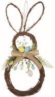 Velikonoční dekorace Zajíc z proutí, 23 × 54 × 4 cm