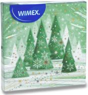 Ubrousky vánoční 20ks 33x33cm, 3-vrstvé, zimní les - zvětšit obrázek
