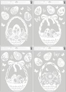 Okenní fólie Velikonoční košík 30 × 42 cm