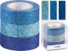 Páska 1,5cm x 3m Glitr modrá 3 ks