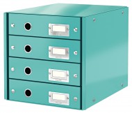 Zásuvkový box Leitz Click-N-Store 4 zásuvky - ledově modrá