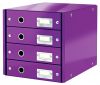 Zásuvkový box Leitz Click-N-Store 4 zásuvky - purpurová