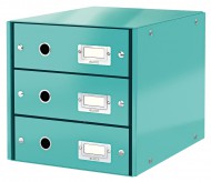 Zásuvkový box Leitz Click-N-Store 3 zásuvky - ledově modrá