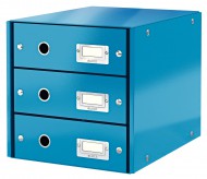 Zásuvkový box Leitz Click-N-Store 3 zásuvky - modrá