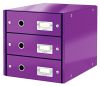 Zásuvkový box Leitz Click-N-Store 3 zásuvky - purpurová