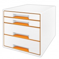 Stolní kostka Leitz WOW 4 zásuvky - oranžová - zvětšit obrázek