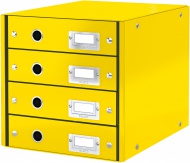 Zásuvkový box Leitz Click-N-Store 4 zásuvky - žlutá - zvětšit obrázek