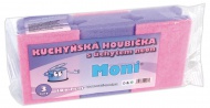 Kuchyňská houbička s úchytem neon