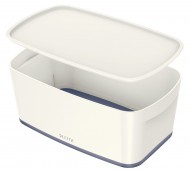Úložný box s víkem Leitz MyBox, velikost S, bílá/šedá