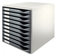 Zásuvkový box Leitz 10 zásuvek, šedá