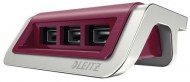 USB nabíječka Leitz Style se 3 porty, granátově červená - zvětšit obrázek