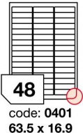 Etikety samolepící 63,5x16,9mm 100 archů 