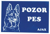 Plastová cedulka 150 x 100 mm