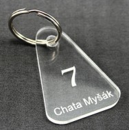 Klíčenka trojúhelník plexi