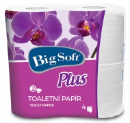 Toaletní papír Big Soft Plus, 2 vrstvý, 4 ks - zvětšit obrázek