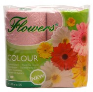 Toaletní papír Flowers růžový - zvětšit obrázek