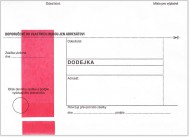 Obálka s dodejkou - červený pruh